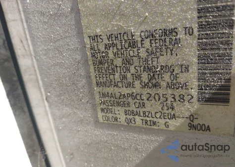 2012 Nissan Altima 2.5 S z USA, uszkodzony, nr VIN 1N4AL2AP6CC205382